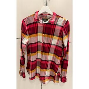 J.Crew Women's Classic Flannel Button-Down Shirt Women's size 8
